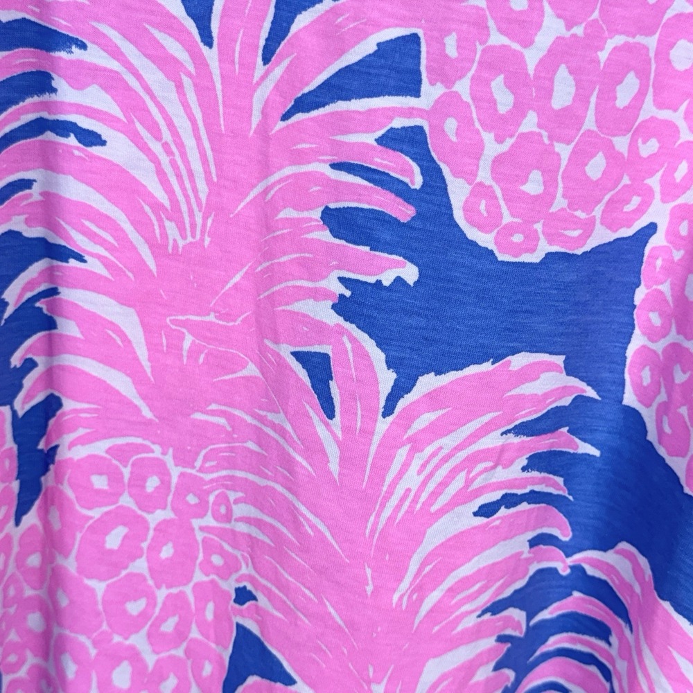 Lilly Pulitzer Kristen Swing Dress Little Flamenco Blue Haven Pineapple XS - Picture 3 of 5